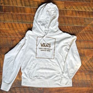 Vans cream Hoodie with Leopard